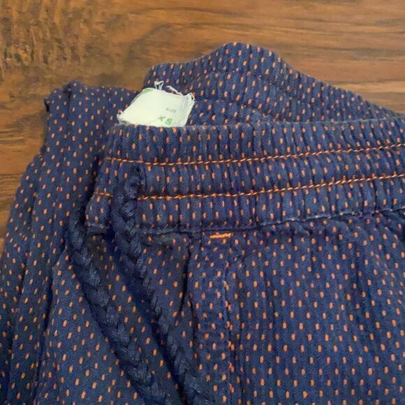 Anthropologie Blue & Orange Polka Dot Jogger Pants Boho Contemporary Casual - Picture 7 of 15